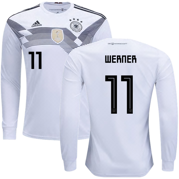 Germany #11 Werner Home Long Sleeves Kid Soccer Country Jersey